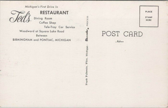 Teds Drive-In (Teds Trailer) - Old Postcard (newer photo)